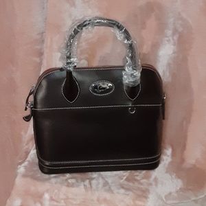 NWT Dooney & Bourke Domed Satchel Espresso